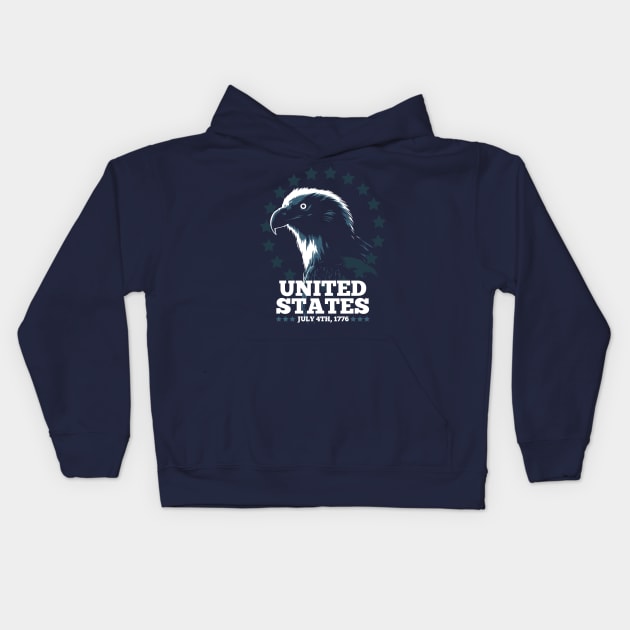 Eagle united states Kids Hoodie by albertocubatas